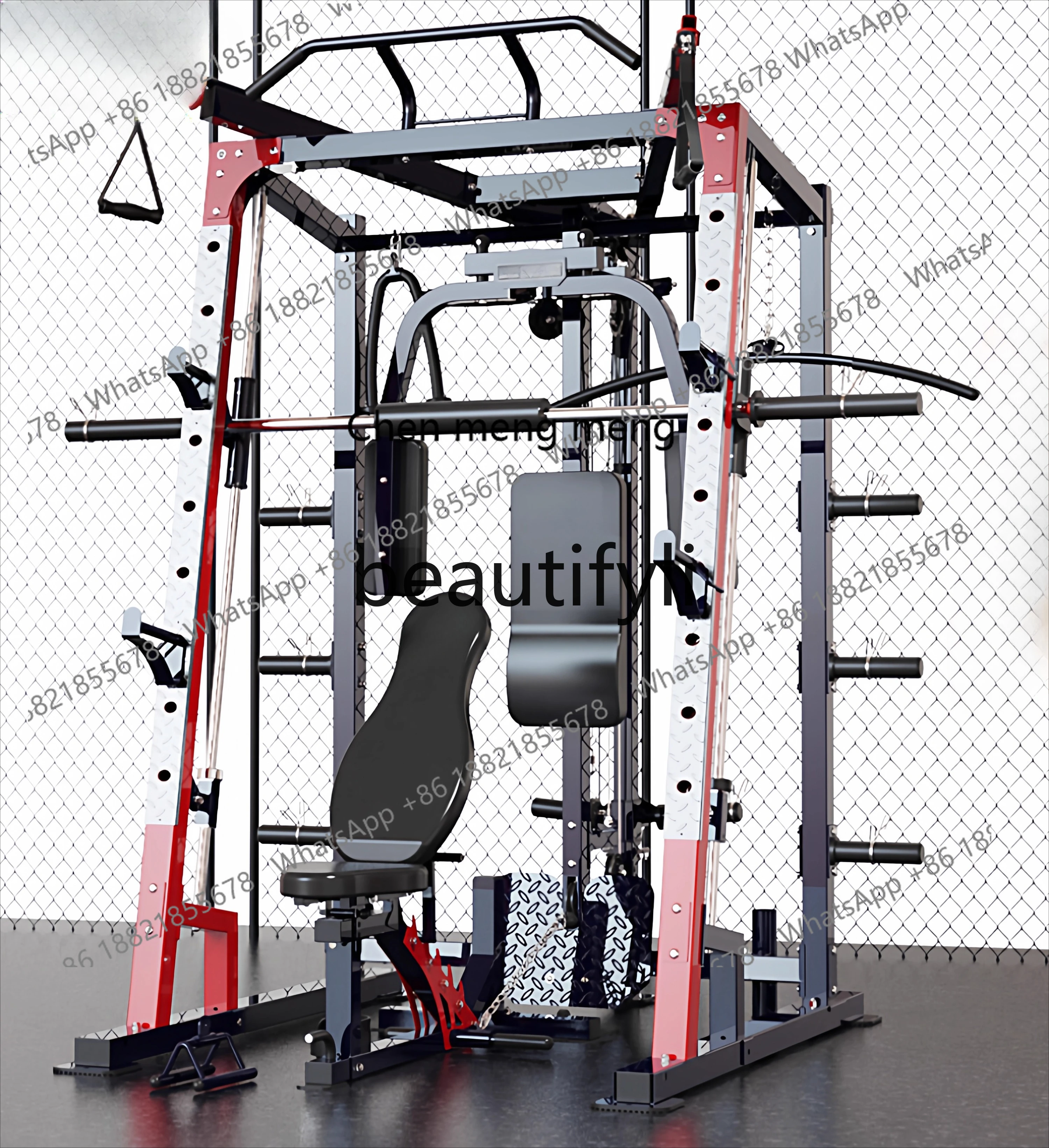 Household gantry frame fitness equipment, comprehensive trainer, multi-functional bench press and squat frame
Household gantry frame fitness equipment, comprehensive trainer, multi-functional bench press and squat frame