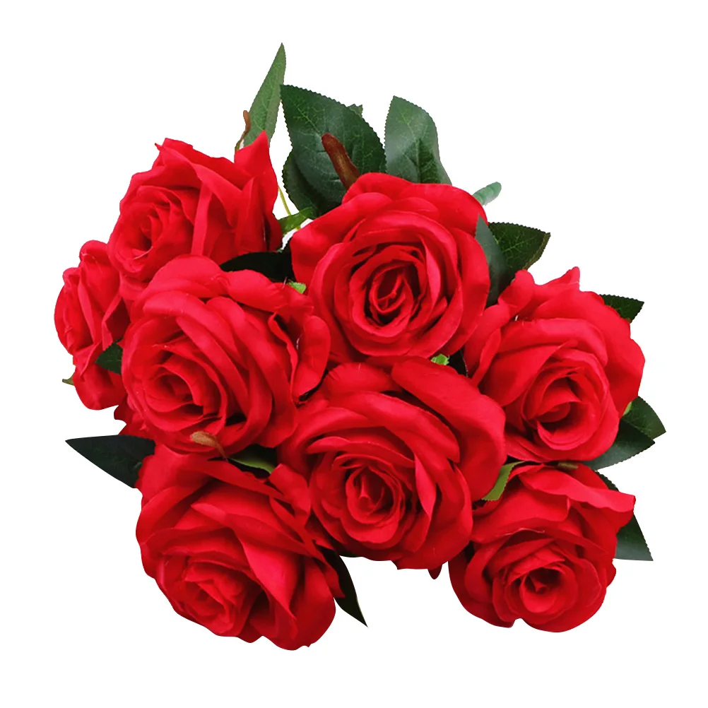 Artificial Flowers Fake Flowers Silk Artificial Roses 9 Heads Bridal Wedding Bouquet for Party Wedding Decoration (Red)
Artificial Flowers Fake Flowers Silk Artificial Roses 9 Heads Bridal Wedding Bouquet for Party Wedding Decoration (Red)