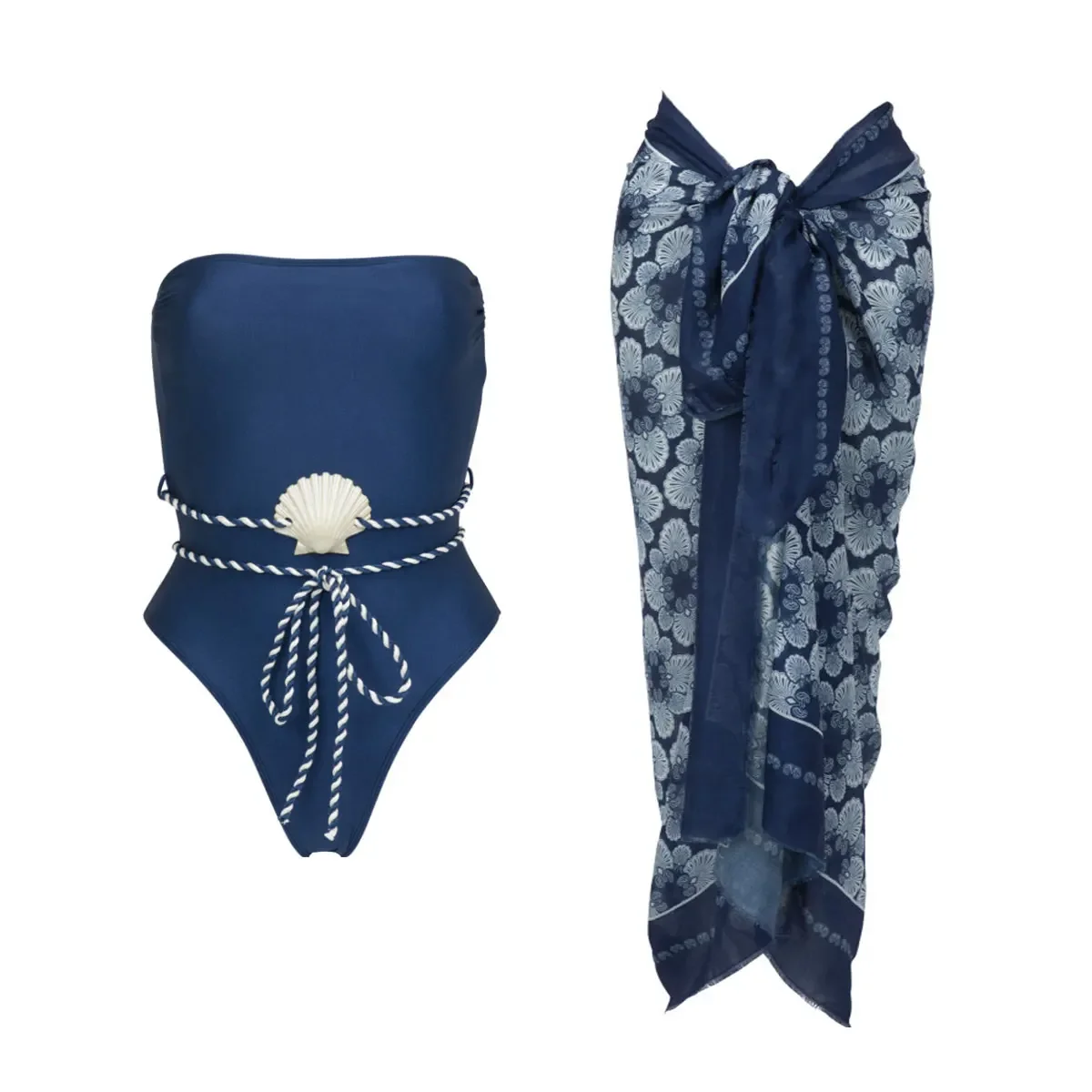 2Pcs 2025 New Sexy Shell Belt Women One Piece Swimsuit With Skirt Female Swimwear Monokini Swim Beachwear Bathing Suit Biquini
2Pcs 2025 New Sexy Shell Belt Women One Piece Swimsuit With Skirt Female Swimwear Monokini Swim Beachwear Bathing Suit Biquini