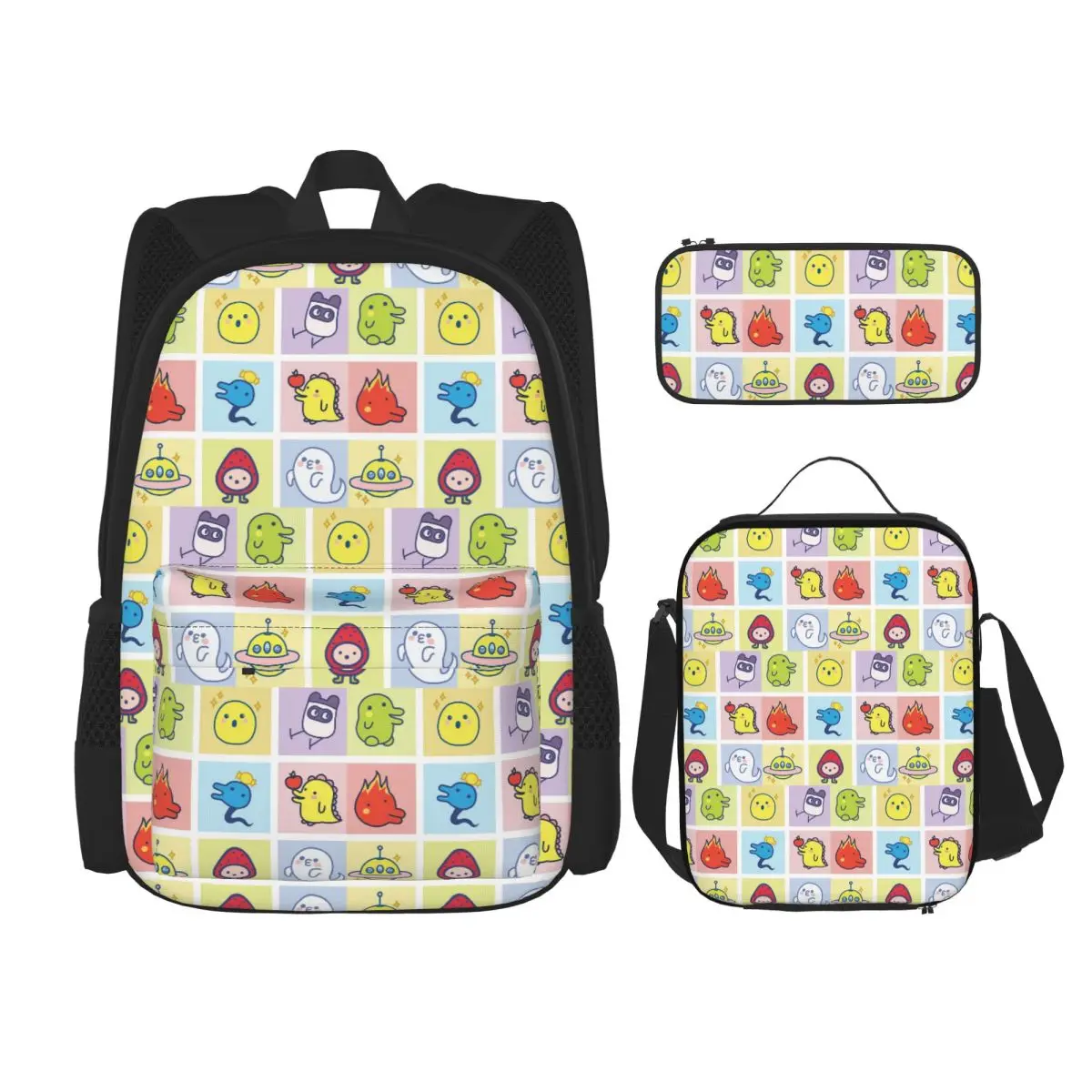 Tamagotchi Character Collage Backpacks Boys Girls Bookbag Students School Bags Kids Rucksack Lunch Bag Pen Bag Three-Piece Set
Tamagotchi Character Collage Backpacks Boys Girls Bookbag Students School Bags Kids Rucksack Lunch Bag Pen Bag Three-Piece Set