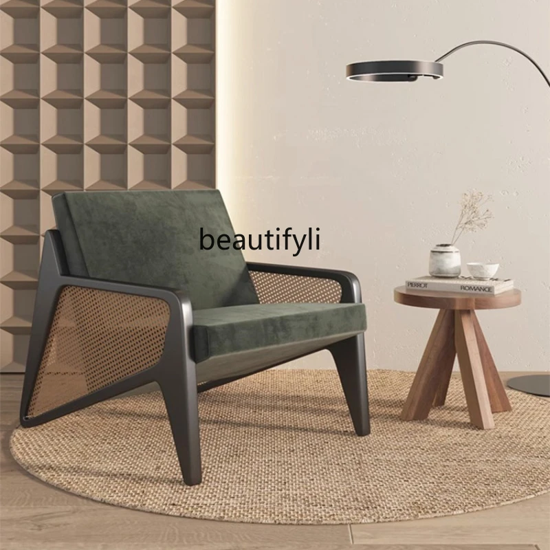 Nordic Retro Solid Wood Rattan Leisure Chair Balcony Sofa Chair Home Single Recliner Rattan Chair
Nordic Retro Solid Wood Rattan Leisure Chair Balcony Sofa Chair Home Single Recliner Rattan Chair