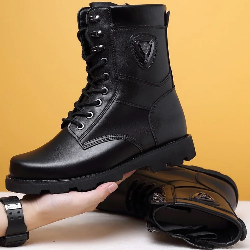 Fashion Metal Decoration Side Zipper Lace-Up Boot Outdoor Trekking Training Traveling Work Wear-resistant Non-slip Rubber Boots
Fashion Metal Decoration Side Zipper Lace-Up Boot Outdoor Trekking Training Traveling Work Wear-resistant Non-slip Rubber Boots