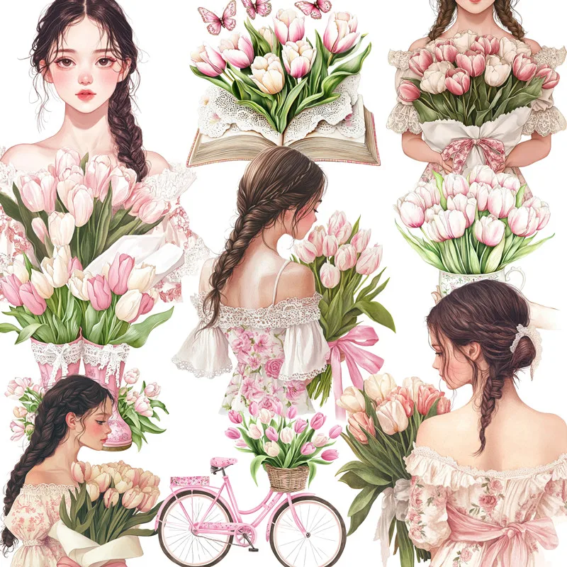 20Pcs/Pack Tulip Girl Sticker DIY Craft Scrapbooking Album Junk Journal Decorative Stickers
20Pcs/Pack Tulip Girl Sticker DIY Craft Scrapbooking Album Junk Journal Decorative Stickers