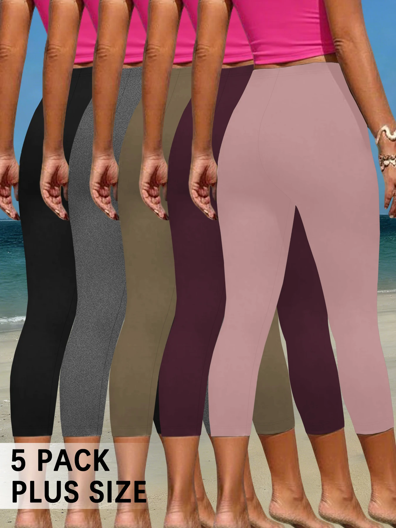 5 pack Plus Size Women Athletic Capri Pants Super Soft No See Through Leggings for Workout Yoga Running
5 pack Plus Size Women Athletic Capri Pants Super Soft No See Through Leggings for Workout Yoga Running