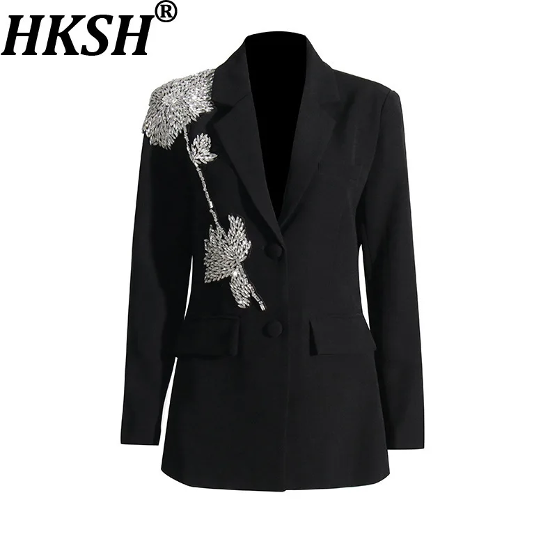 HKSH Autumn New Women Fashion Blazer Studded Diamonds Pockets Single Breasted Elegant Stylish Office Lady Style Chic Coat HK9051
HKSH Autumn New Women Fashion Blazer Studded Diamonds Pockets Single Breasted Elegant Stylish Office Lady Style Chic Coat HK9051