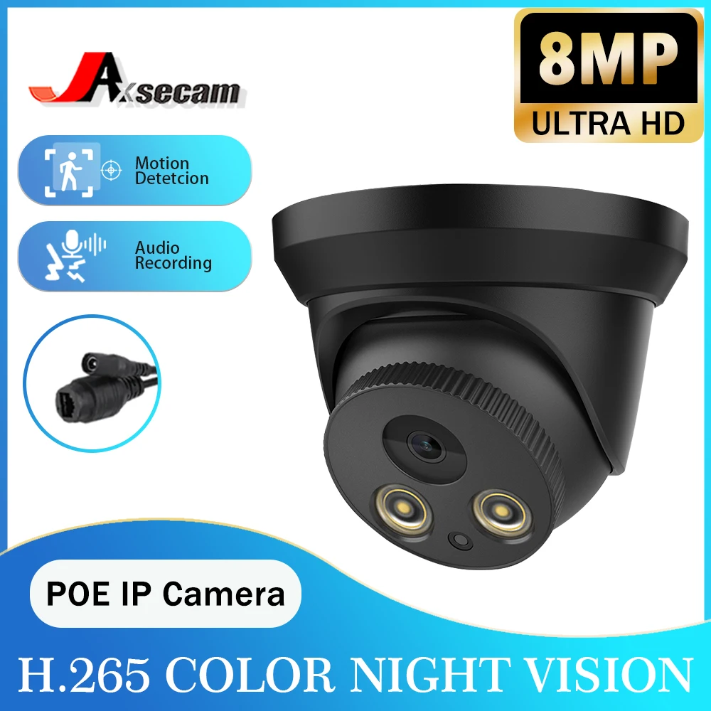 Ultra HD 4K PoE IP Camera 8MP Outdoor Waterproof Metal Dome Surveillance IP Camera Color Night Vision Human Detect Remote Access
Ultra HD 4K PoE IP Camera 8MP Outdoor Waterproof Metal Dome Surveillance IP Camera Color Night Vision Human Detect Remote Access