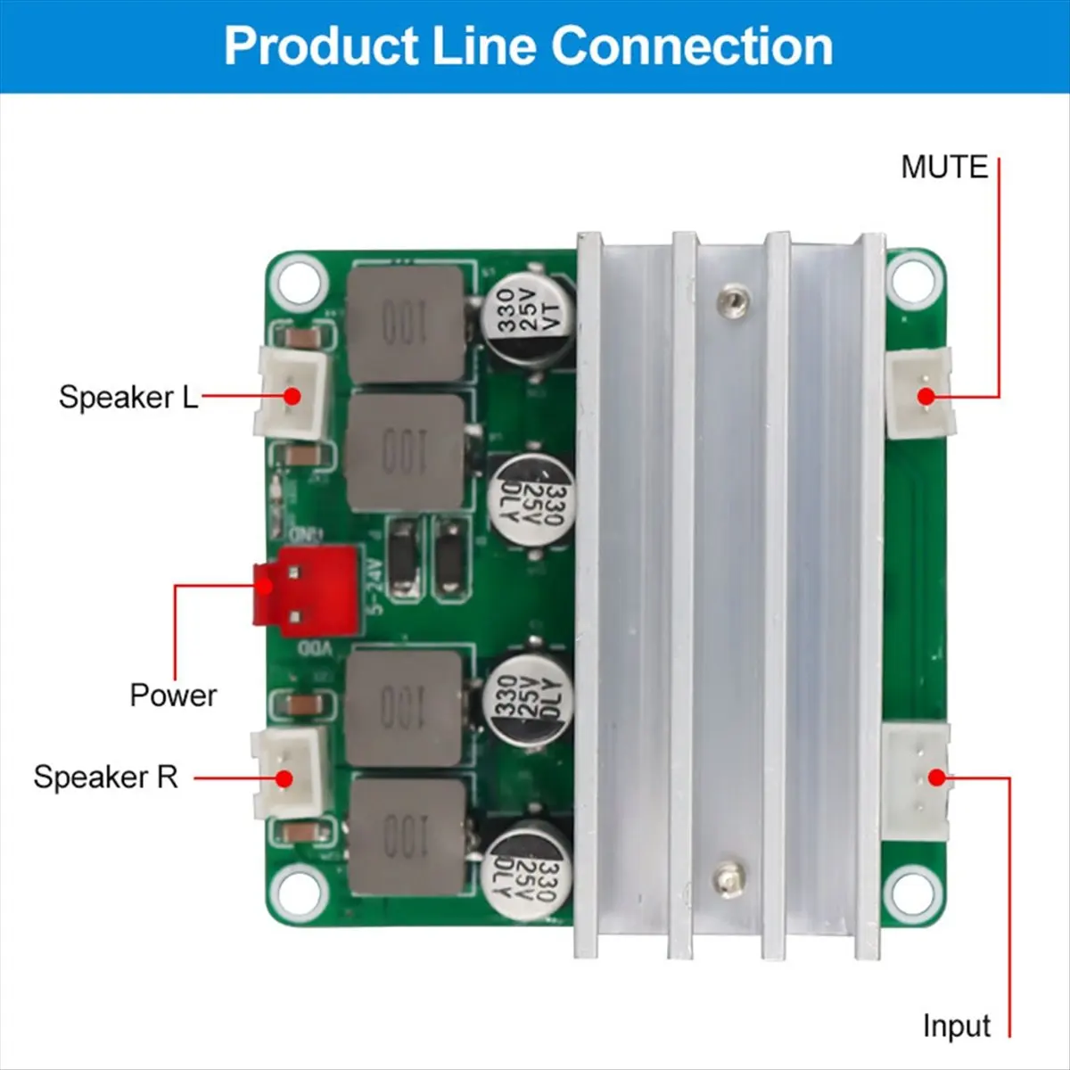 TPA3116D2 Digital Amplifier Board 2 Channel Class D Audio Amplifier Module 2x100W High Power Stereo
TPA3116D2 Digital Amplifier Board 2 Channel Class D Audio Amplifier Module 2x100W High Power Stereo