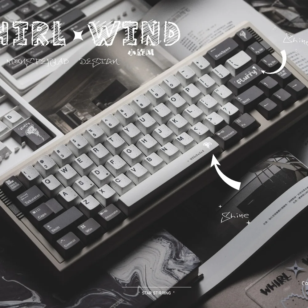 MonsterLab WhirlWind Theme Keycap 154Keys PBT Custom Minimalist Keyboard Cherry Profile KeyCap for Mechanical Keyboard Accessory
MonsterLab WhirlWind Theme Keycap 154Keys PBT Custom Minimalist Keyboard Cherry Profile KeyCap for Mechanical Keyboard Accessory