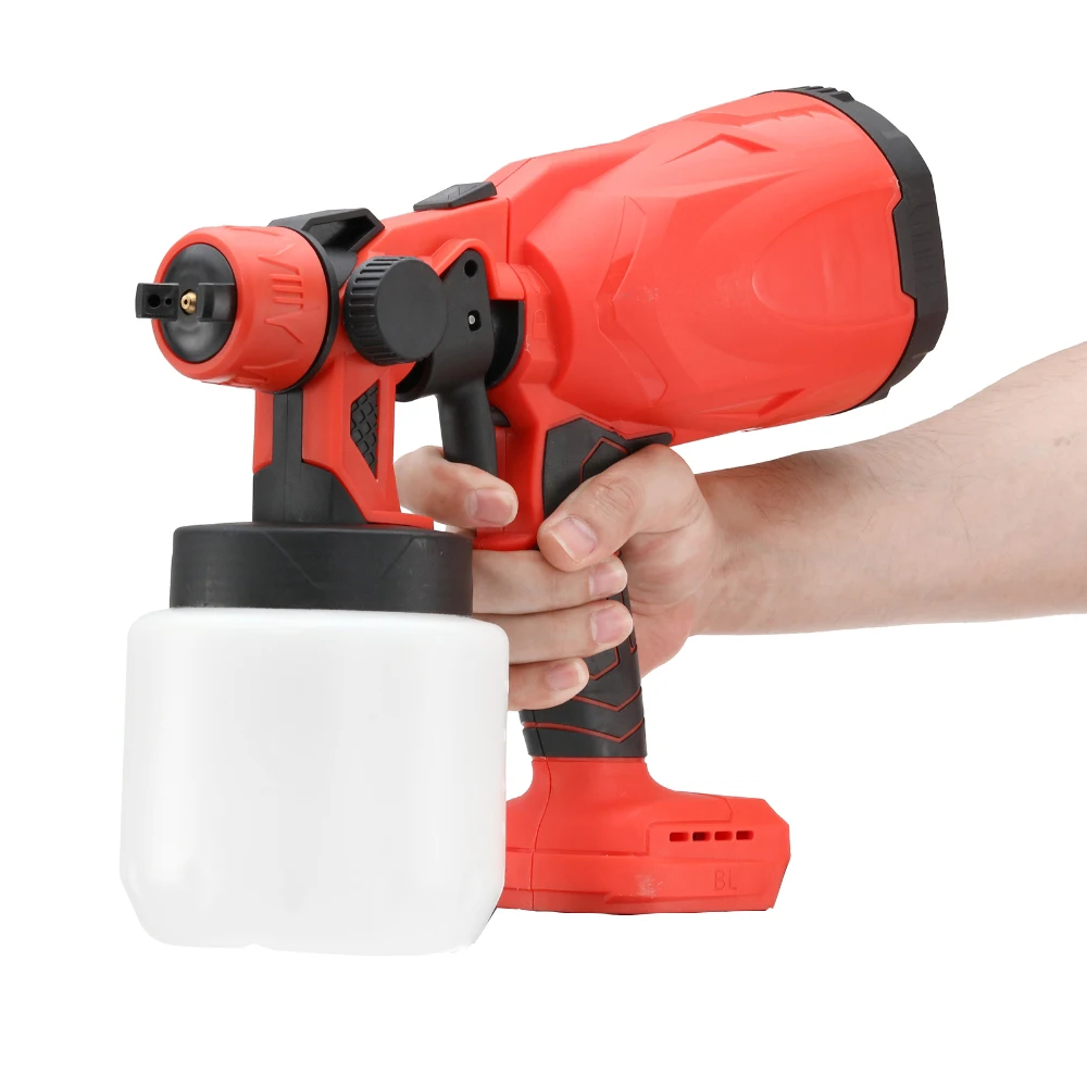 For Makita 18V Battery Electric Paint Spray Gun Cordless 800ML Nozzle Adjustable Auto Furniture Steel Coating Paint Airbrush
For Makita 18V Battery Electric Paint Spray Gun Cordless 800ML Nozzle Adjustable Auto Furniture Steel Coating Paint Airbrush