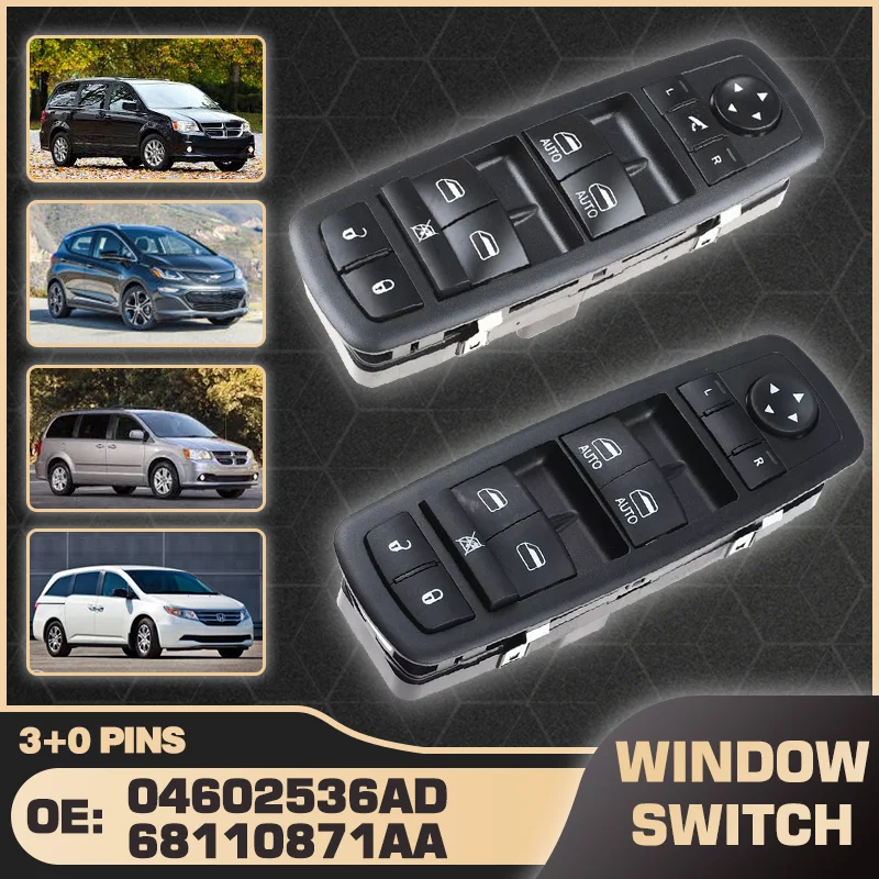 Electric Power Car Window Control Switch Button For Chrysler Town & Country MK5 2008-2016 Dodge Grand Caravan 2008-2012 3+0 Pins
Electric Power Car Window Control Switch Button For Chrysler Town & Country MK5 2008-2016 Dodge Grand Caravan 2008-2012 3+0 Pins