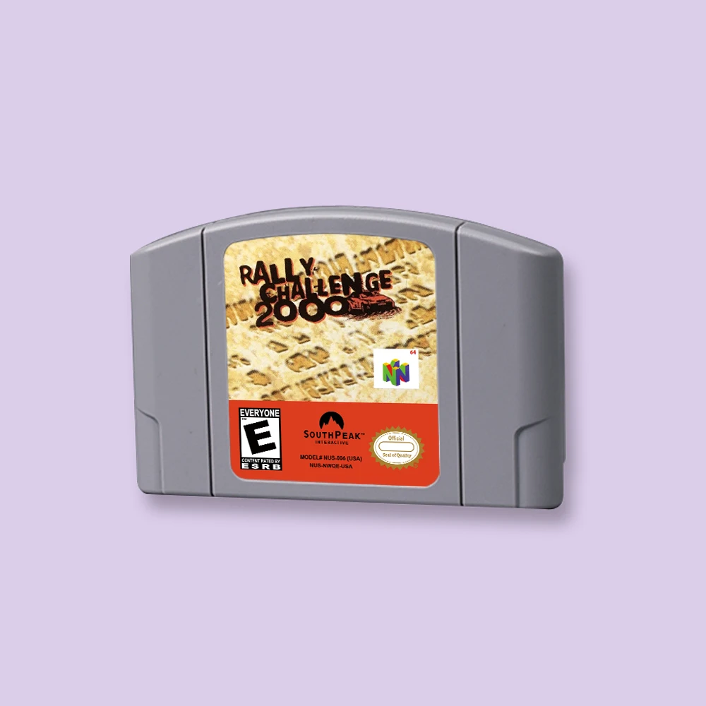 for Rally Challenge 2000 64bit game card for USA NTSC version N64 video game console English language
for Rally Challenge 2000 64bit game card for USA NTSC version N64 video game console English language