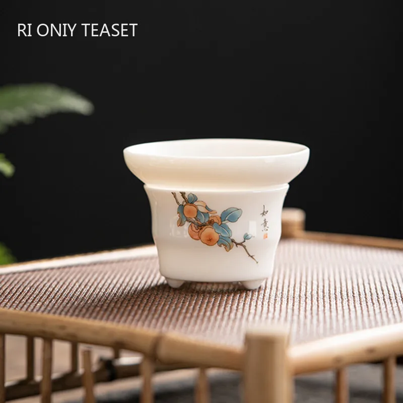 Chinese Retro Ceramic Tea Strainer Handmade White Porcelain Tea Filter Household Beauty Tea Water Separation Teaware Accessorie
Chinese Retro Ceramic Tea Strainer Handmade White Porcelain Tea Filter Household Beauty Tea Water Separation Teaware Accessorie