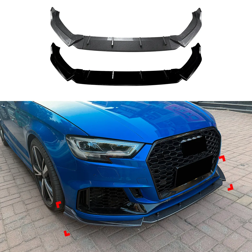 Front Bumper Lip Spoiler Air Vent Trims Decoration for Audi RS3 8V Sedan 2017-2022 Glossy black Air Vent Cover Front Body Kits
Front Bumper Lip Spoiler Air Vent Trims Decoration for Audi RS3 8V Sedan 2017-2022 Glossy black Air Vent Cover Front Body Kits
