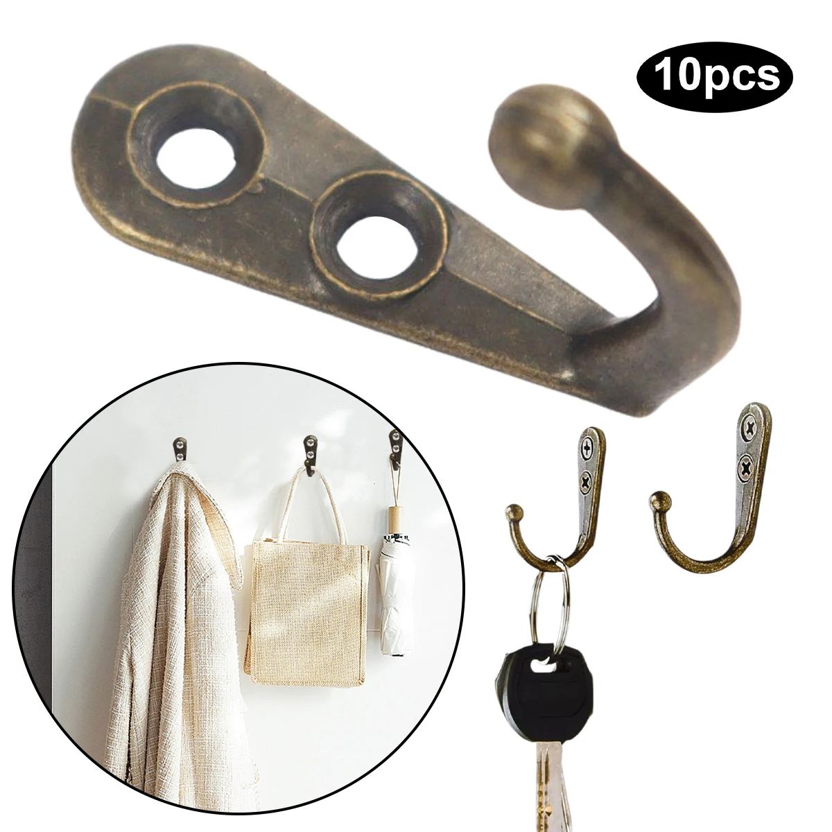 10x NEW Vintage Coat Hooks Wall Mounted Cast Antique Hook Door Robe Clothes Hangings Keys Hat Towel Bathroom Hooks
10x NEW Vintage Coat Hooks Wall Mounted Cast Antique Hook Door Robe Clothes Hangings Keys Hat Towel Bathroom Hooks