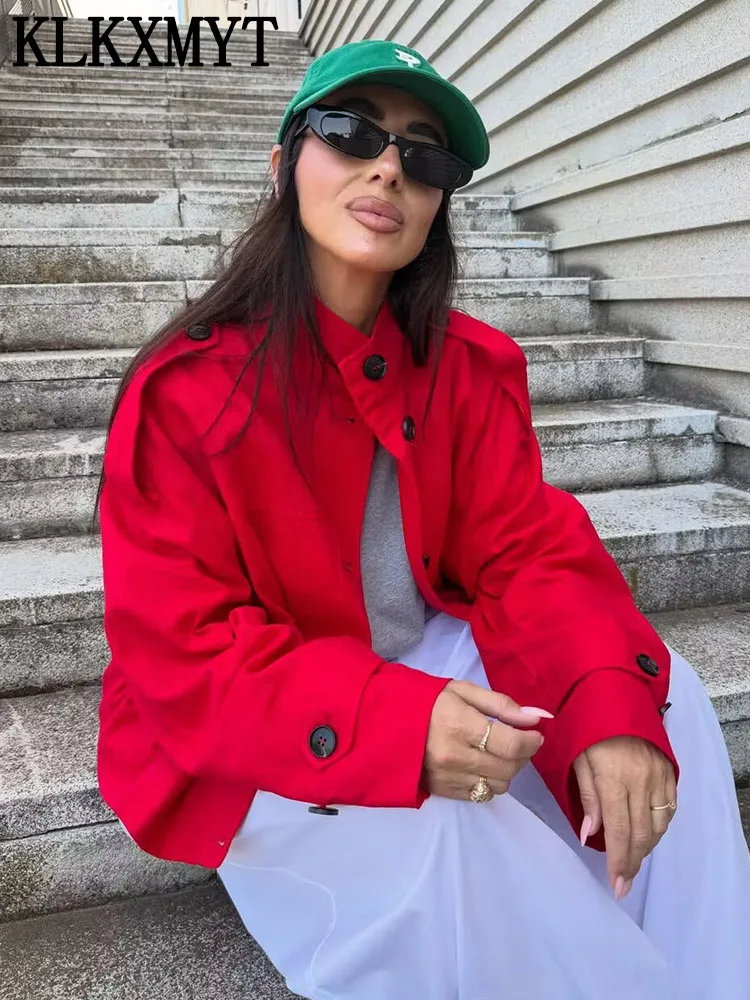 KLKXMYT Chic Casual Street Jackets For Women Loose Stand Collar Long Sleeve Jacket Coat 2026 Spring Autumn Female New Outerwear
KLKXMYT Chic Casual Street Jackets For Women Loose Stand Collar Long Sleeve Jacket Coat 2026 Spring Autumn Female New Outerwear
