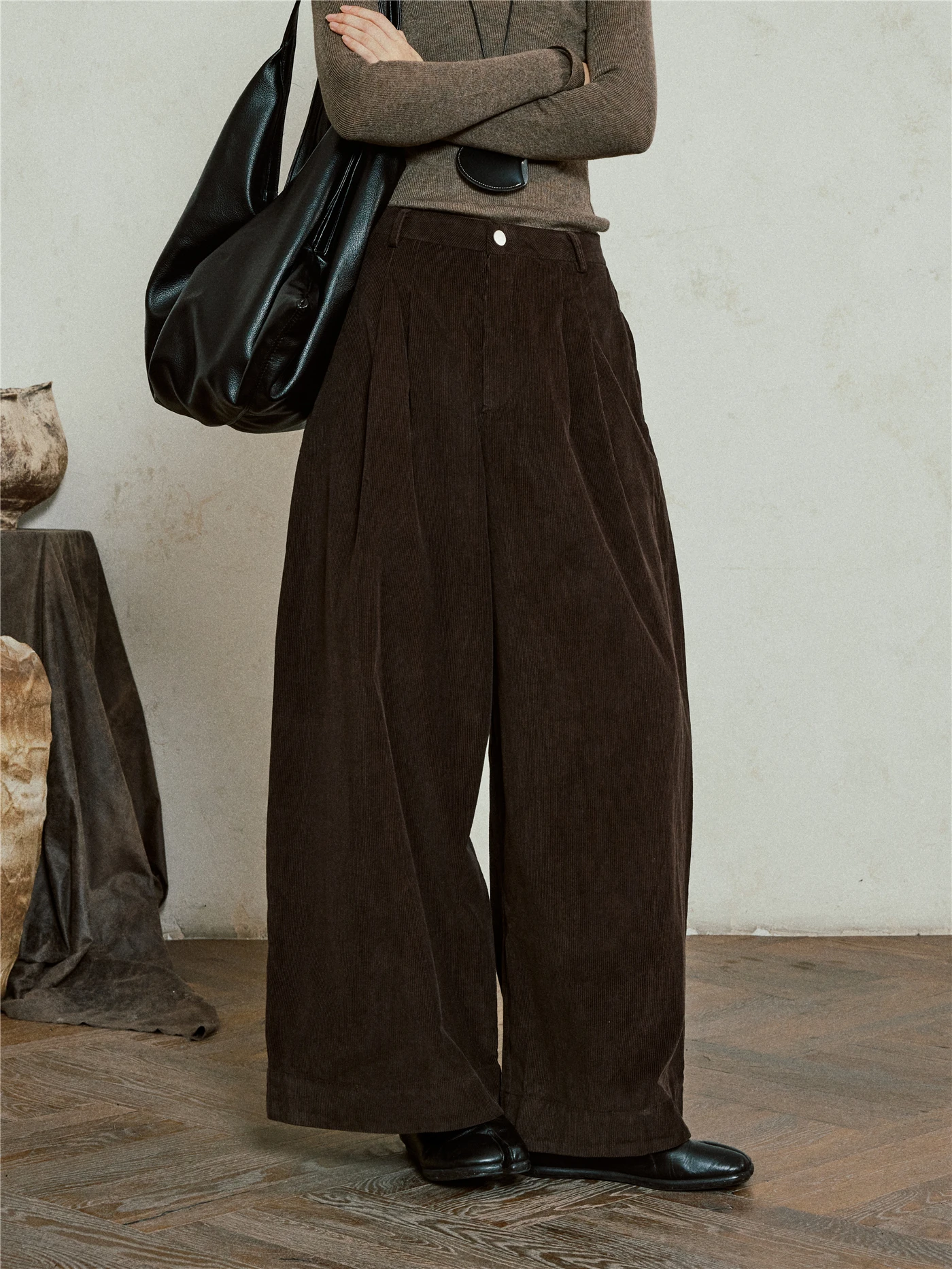 Sunyvonne Simple Design Belted Loose Cotton Corduroy Wide Leg Pants Versatile Casual Trousers for Women And Girls
Sunyvonne Simple Design Belted Loose Cotton Corduroy Wide Leg Pants Versatile Casual Trousers for Women And Girls