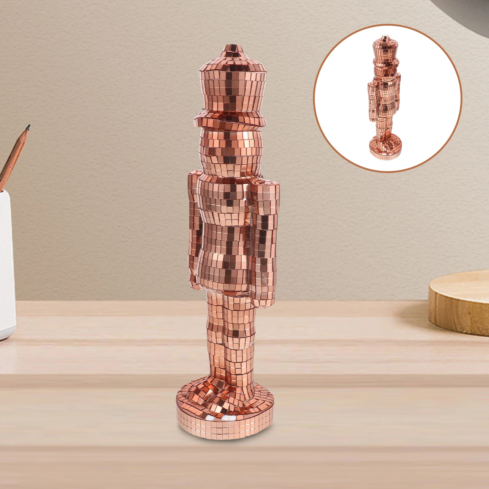 40Cm Sparkling Glass Nutcracker Ornament: Modern Festive Table Decoration for Living Room Office Christmas Holiday Interior
40Cm Sparkling Glass Nutcracker Ornament: Modern Festive Table Decoration for Living Room Office Christmas Holiday Interior