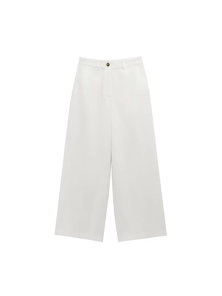 European and American style spring new women's clothing loose casual temperament simple fashion wide-leg pants trousers 
European and American style spring new women's clothing loose casual temperament simple fashion wide-leg pants trousers