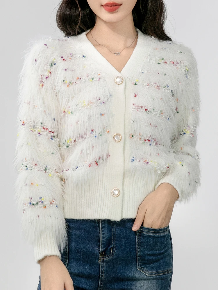 Korean Fashion Sweet Women Long Sleeve Button Down V Neck Cute Knit Sweater Cardigan Short Tops Female 2024 New Jacket Coat
Korean Fashion Sweet Women Long Sleeve Button Down V Neck Cute Knit Sweater Cardigan Short Tops Female 2024 New Jacket Coat
