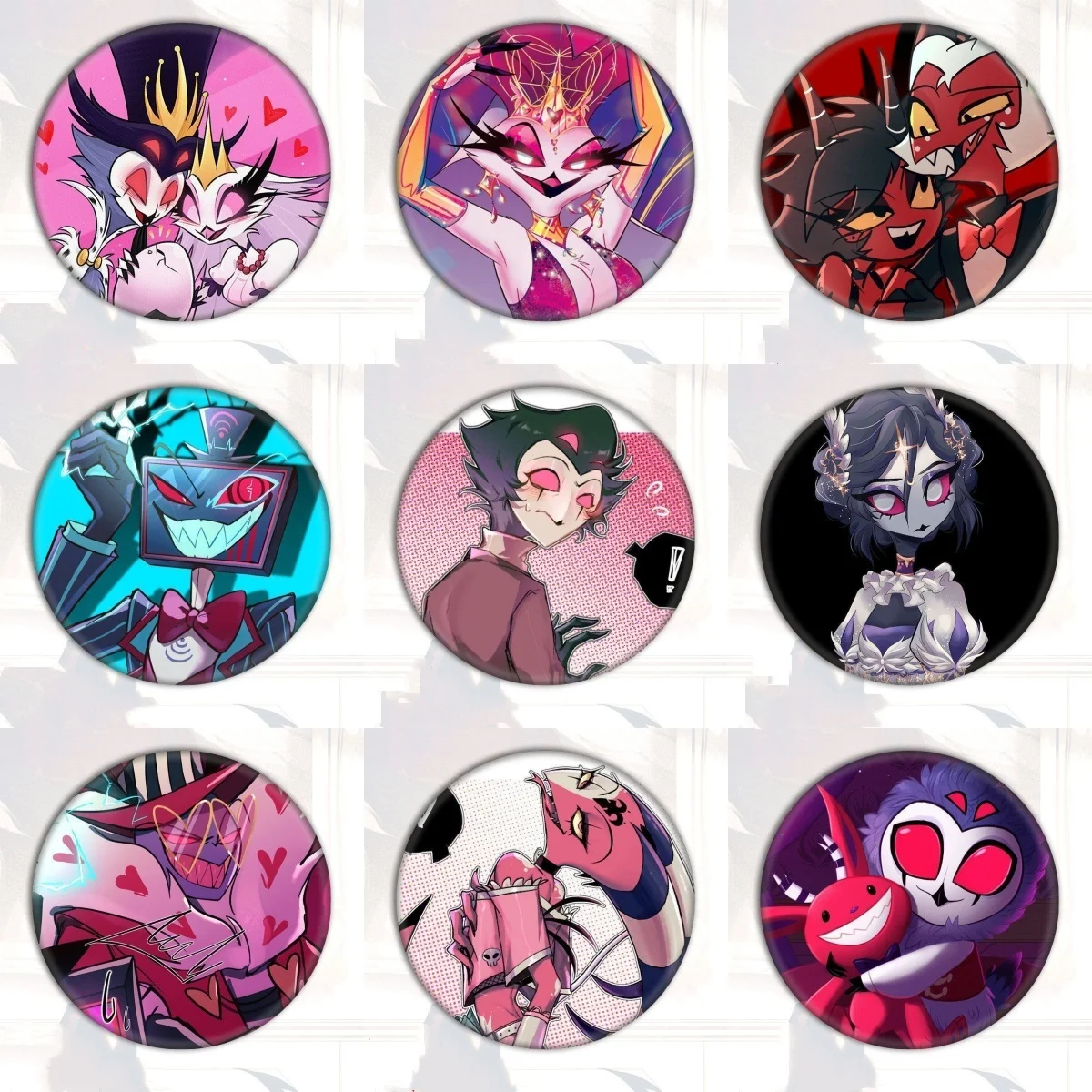 58 мм значок Helluva Boss для косплея, аниме, брошь, булавка, аксессуары для украшения рюкзака, подарок 
58 мм значок Helluva Boss для косплея, аниме, брошь, булавка, аксессуары для украшения рюкзака, подарок