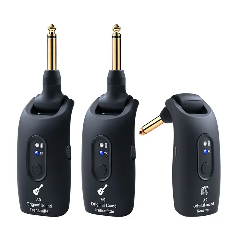 ABJM-A9 Wireless Guitar System-2.4Ghz Transmitter Receiver, 24-Bit 48Khz Audio Quality, 100Ft Range, No Latency Accessory
ABJM-A9 Wireless Guitar System-2.4Ghz Transmitter Receiver, 24-Bit 48Khz Audio Quality, 100Ft Range, No Latency Accessory