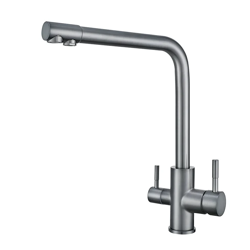 Black Kitchen Sink Faucet Kitchen Tap Deck Mounted Dual Handles Stainless Steel Hot Cold Wate Mixer Tap 
Black Kitchen Sink Faucet Kitchen Tap Deck Mounted Dual Handles Stainless Steel Hot Cold Wate Mixer Tap