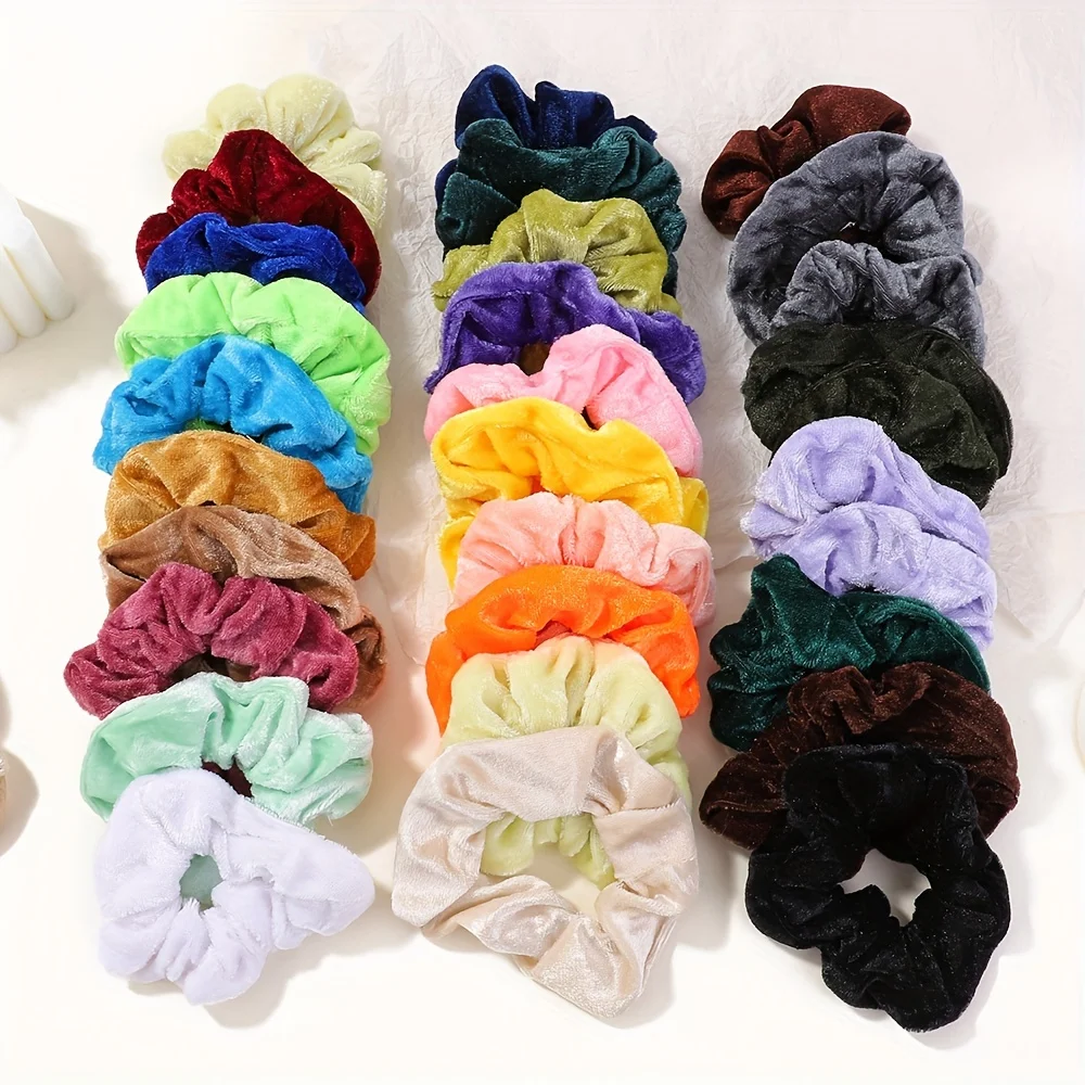 40Pcs/Bag Random Color Women Girls Velvet Scrunchies Elastic Hair Band Ponytail Holder Headband Headdress Hair Accessories
40Pcs/Bag Random Color Women Girls Velvet Scrunchies Elastic Hair Band Ponytail Holder Headband Headdress Hair Accessories