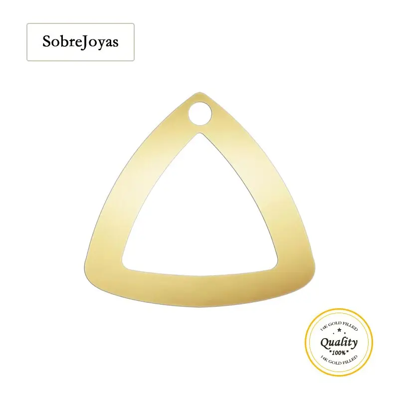 Triangle Charm 14K Gold Filled Triangle Pendants Gold Connector Charm For Jewelry Supplies Bracelet Charm Necklace Charm
Triangle Charm 14K Gold Filled Triangle Pendants Gold Connector Charm For Jewelry Supplies Bracelet Charm Necklace Charm