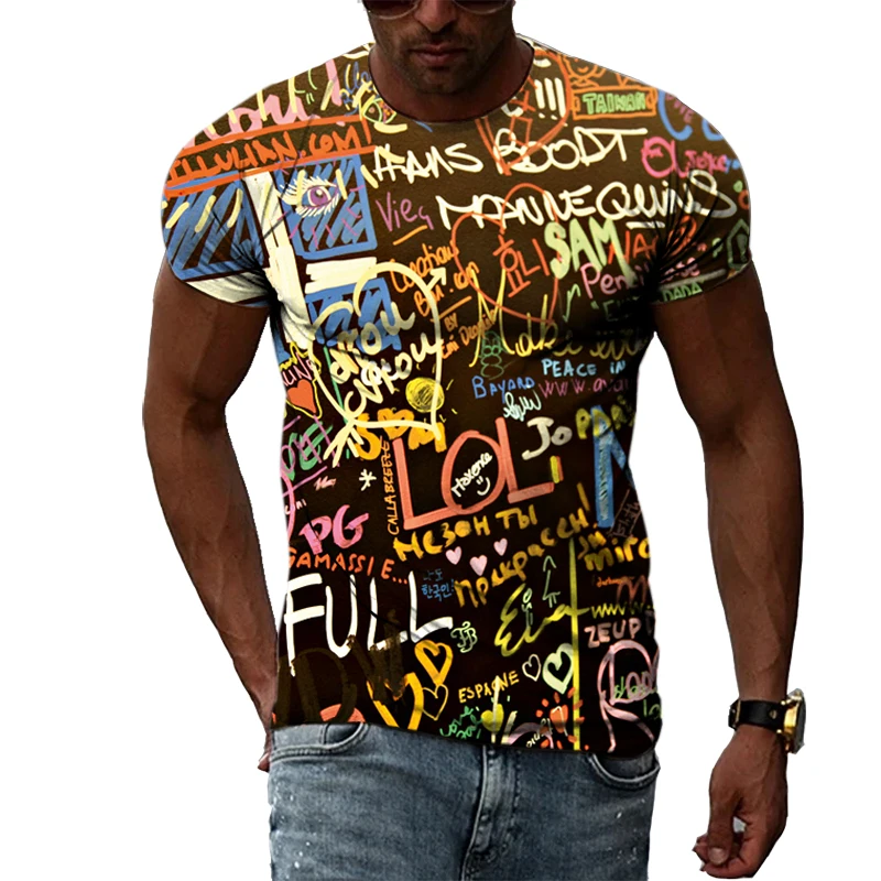 Summer men's Fashion Personality Graffiti T-shirt Hip hop trend Harajuku Casual Sports 3D printed short sleeve T-shirt top
Summer men's Fashion Personality Graffiti T-shirt Hip hop trend Harajuku Casual Sports 3D printed short sleeve T-shirt top