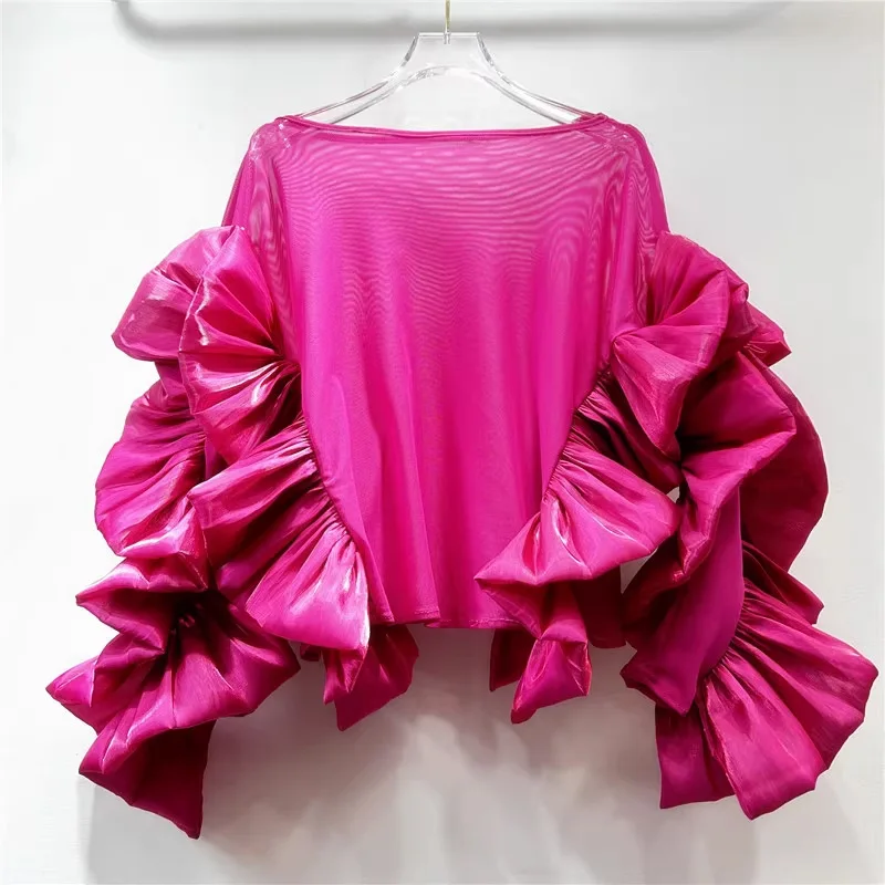 Temperament Round Neck Ruffled Loose Long Sleeved Shirt, Women's Western-Style Irregular Top, Trendy
Temperament Round Neck Ruffled Loose Long Sleeved Shirt, Women's Western-Style Irregular Top, Trendy