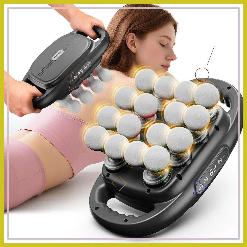 16-Head Massage Gun, Deep Tissue Back Massager with 99 Intensities & 9 Modes, Electric Percussion for Shoulders/Legs/Neck
16-Head Massage Gun, Deep Tissue Back Massager with 99 Intensities & 9 Modes, Electric Percussion for Shoulders/Legs/Neck