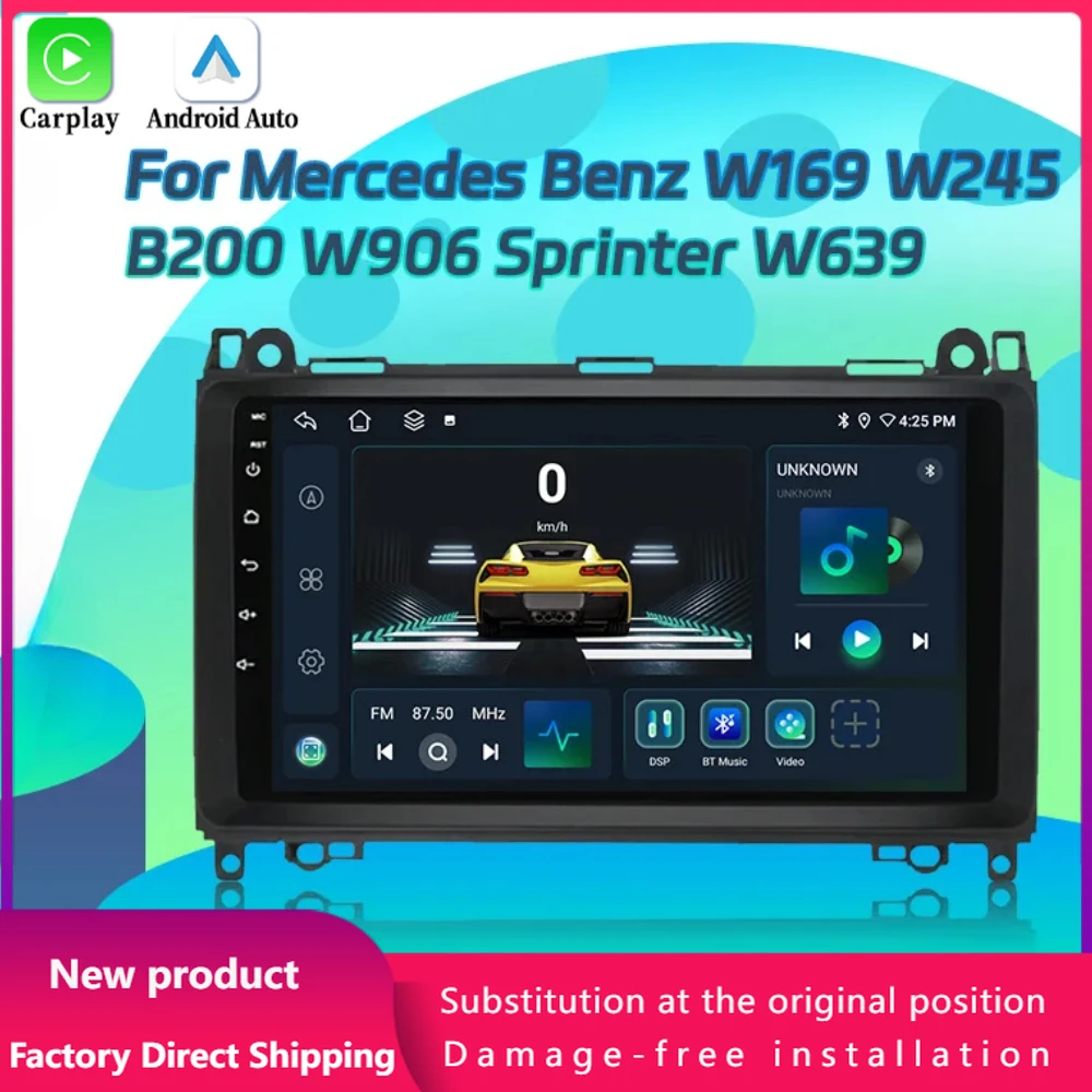 For Mercedes Benz W169 W245 B200 W906 Sprinter W639 Android 14 Wireless Bluetooth Carplay 4G Multimedia Car Radio Touch Screen
For Mercedes Benz W169 W245 B200 W906 Sprinter W639 Android 14 Wireless Bluetooth Carplay 4G Multimedia Car Radio Touch Screen