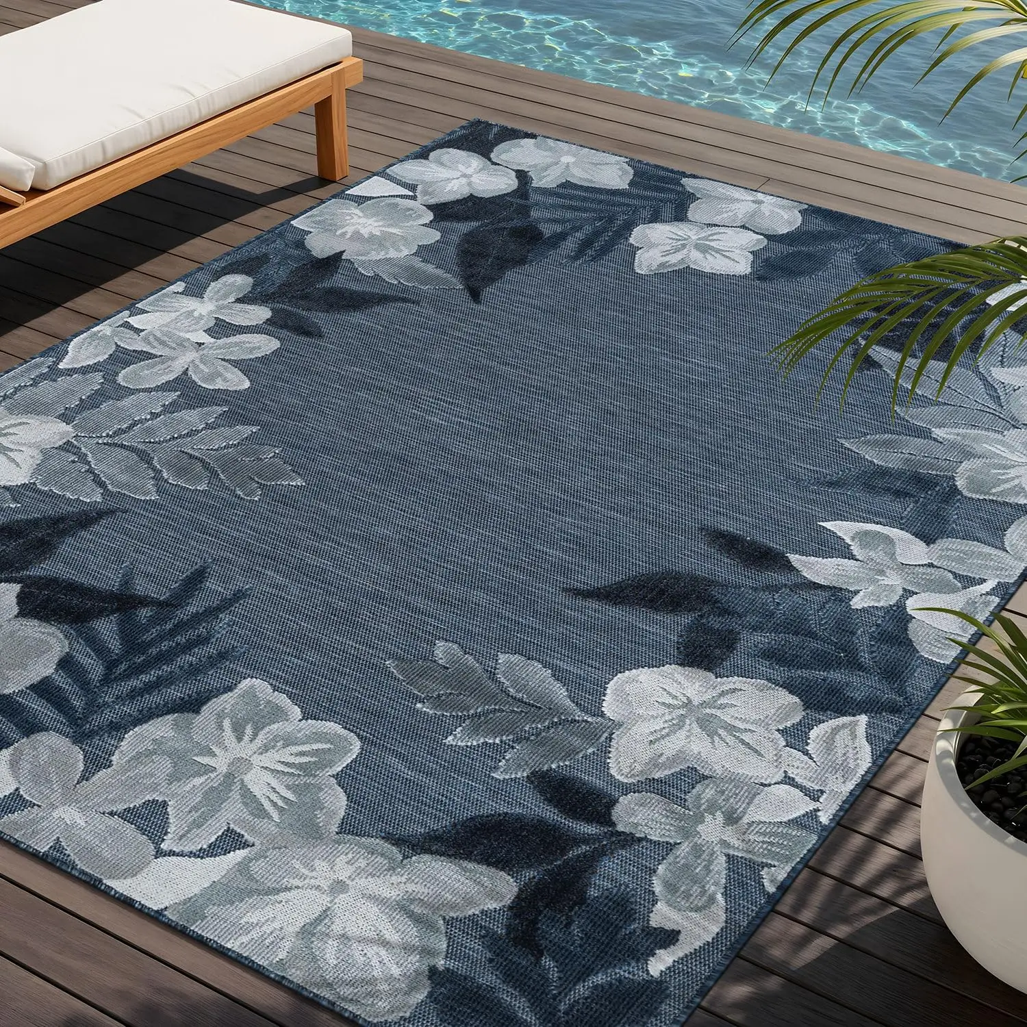 Outdoor Rug 6x9 Washable Area Rugs Indoor Outdoor Carpets Navy Border Floral Non Shedding Waterproof Easy Clean Patio Deck Po
Outdoor Rug 6x9 Washable Area Rugs Indoor Outdoor Carpets Navy Border Floral Non Shedding Waterproof Easy Clean Patio Deck Po