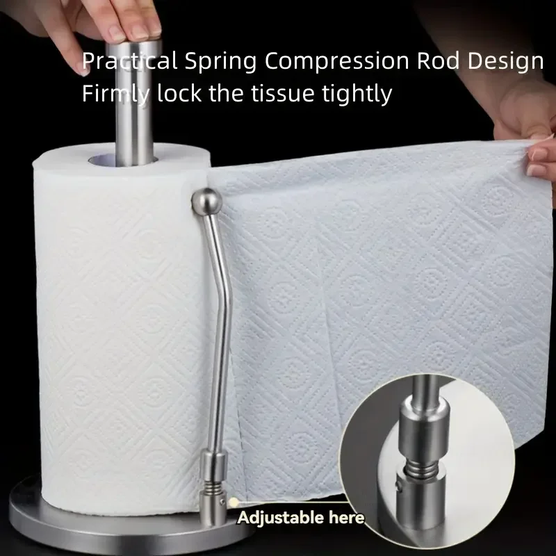 Практичный держатель для бумаги из нержавеющей стали с вертикальным утяжеленным основанием, подставка для рулонов бумаги, легко отрывающаяся, с нескользящей защитной пленкой, для кухни
Практичный держатель для бумаги из нержавеющей стали с вертикальным утяжеленным основанием, подставка для рулонов бумаги, легко отрывающаяся, с нескользящей защитной пленкой, для кухни