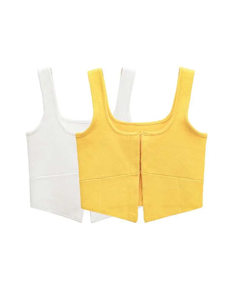 TRZA Women's Fashion Knit Crop Vest Sweater O-Neck Wide Straps Chic Waistcoat Top
TRZA Women's Fashion Knit Crop Vest Sweater O-Neck Wide Straps Chic Waistcoat Top