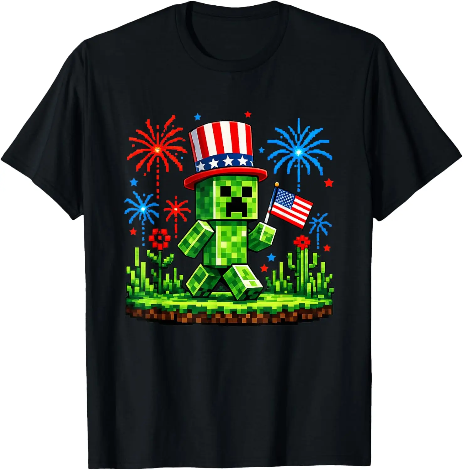4Th Of July Gamer Pixel US Flag Patriotic Men Women Kids T-Shirt Summer Short-Sleeved Breathable Sweat-Wicking Versatile Trendy
4Th Of July Gamer Pixel US Flag Patriotic Men Women Kids T-Shirt Summer Short-Sleeved Breathable Sweat-Wicking Versatile Trendy