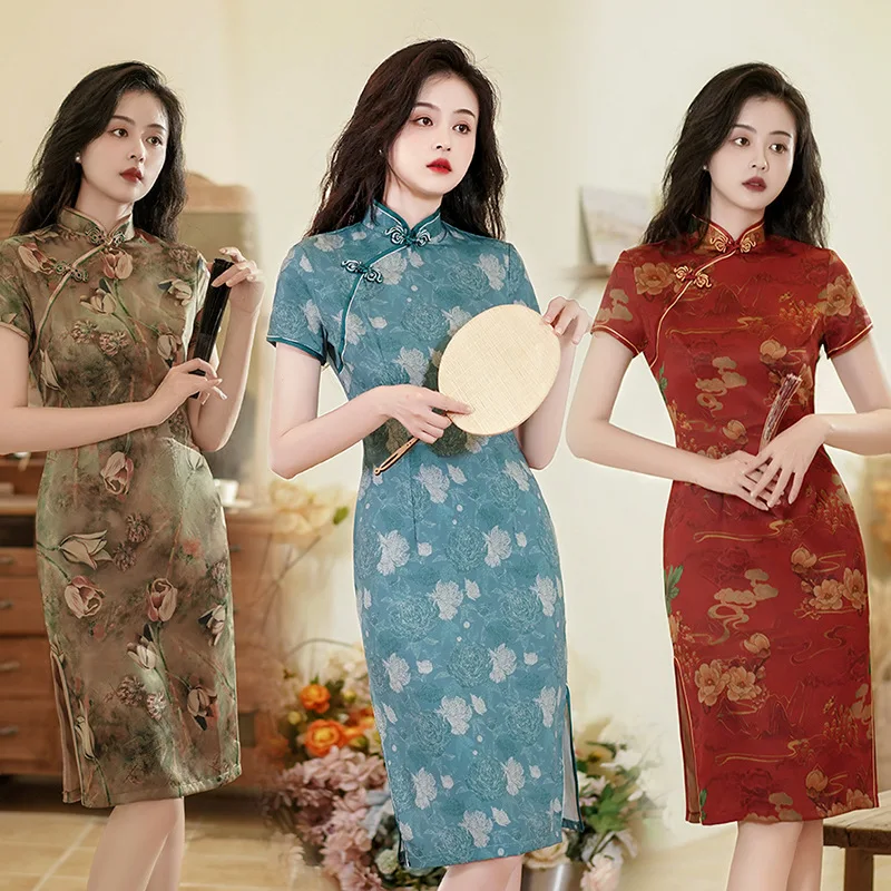 Chinese Style Traditional Evening Dress 2023 Summer Cheongsam Fashion Girls Qipao Dress Plus Size Performance Clothing for Women
Chinese Style Traditional Evening Dress 2023 Summer Cheongsam Fashion Girls Qipao Dress Plus Size Performance Clothing for Women