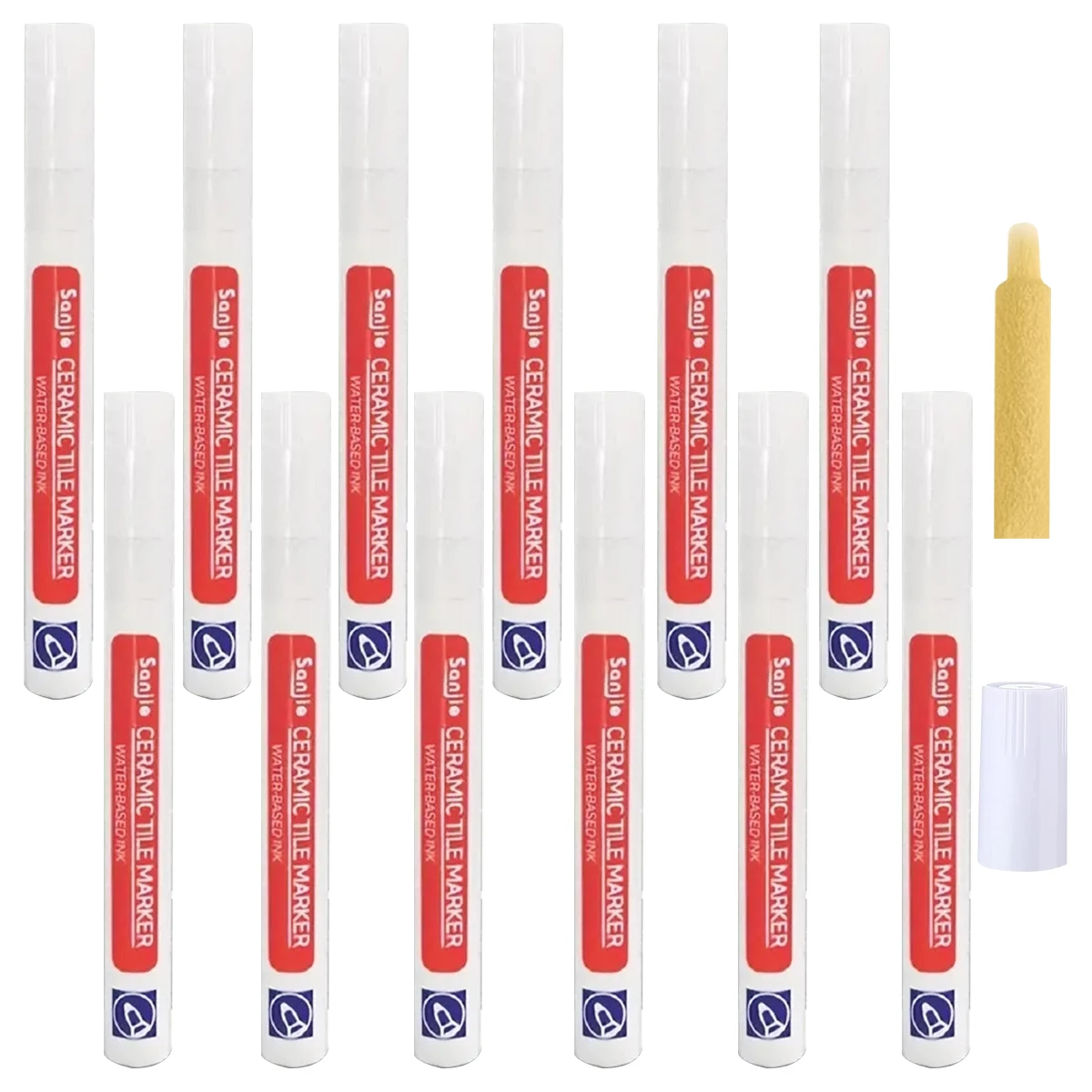 12Pcs White Grout Tile Pen Grout Restorer Pen Renew Repair Marker for Tile Wall Floor
12Pcs White Grout Tile Pen Grout Restorer Pen Renew Repair Marker for Tile Wall Floor