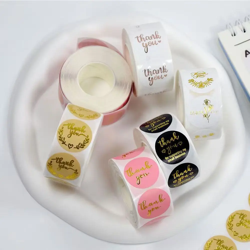 500 sheets/roll hot stamping, thank you roll stickers, desktop notebooks, account decorations, sealing stickers, self-adhesive t
500 sheets/roll hot stamping, thank you roll stickers, desktop notebooks, account decorations, sealing stickers, self-adhesive t