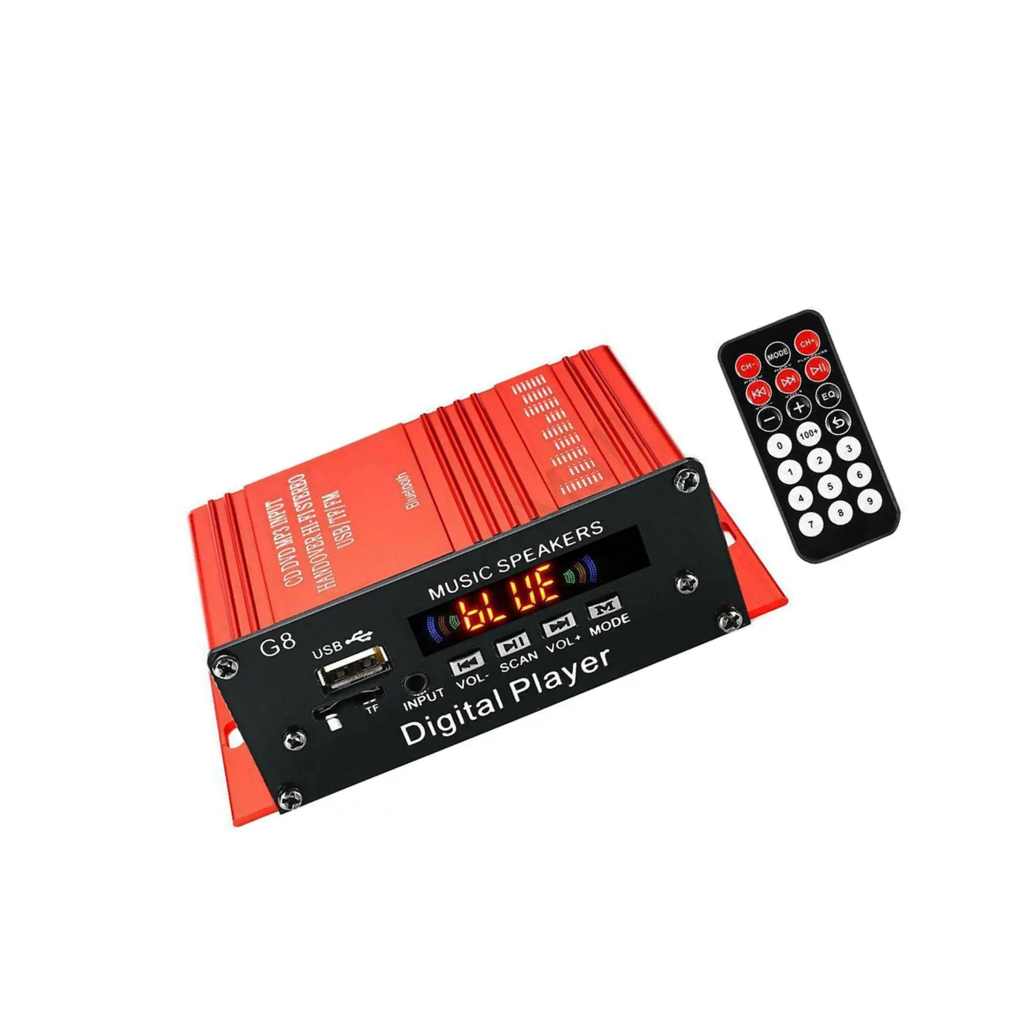 G8 200W Bluetooth аудиоусилитель 2-канальный Hi-Fi интегрированный усилитель 2.0 CH
G8 200W Bluetooth аудиоусилитель 2-канальный Hi-Fi интегрированный усилитель 2.0 CH