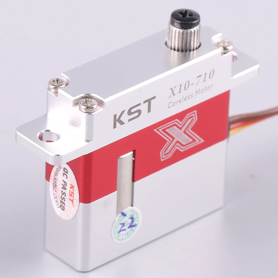 KST X10-710 HV Slim Servo 9.5kg 0.10sec for RC Helicopter Airplane with Metal Arm High Torque Compact Size
KST X10-710 HV Slim Servo 9.5kg 0.10sec for RC Helicopter Airplane with Metal Arm High Torque Compact Size