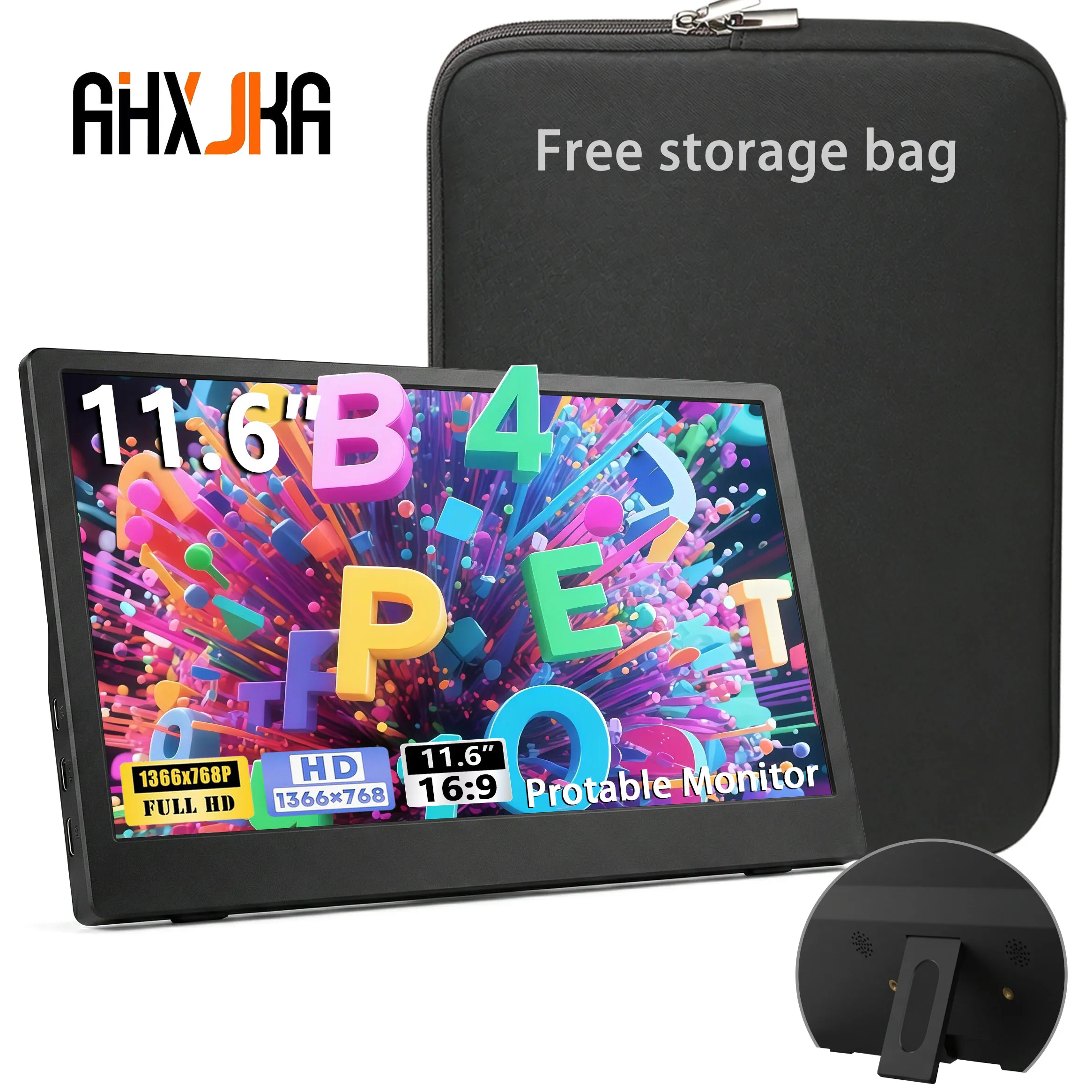11.6" Screen Portable Monitor With Second Holder Stand For Laptop Phone Xbox PS4 PS5 Switch Holder Stand Type-C HDMI-Compatible
11.6" Screen Portable Monitor With Second Holder Stand For Laptop Phone Xbox PS4 PS5 Switch Holder Stand Type-C HDMI-Compatible
