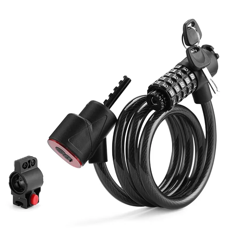 【Купон для новых пользователей!】Велосипедный замок с подсветкой, 5-значный защитный кодовый замок, стальной тросовый замок для шоссейного велосипеда.
【Купон для новых пользователей!】Велосипедный замок с подсветкой, 5-значный защитный кодовый замок, стальной тросовый замок для шоссейного велосипеда.