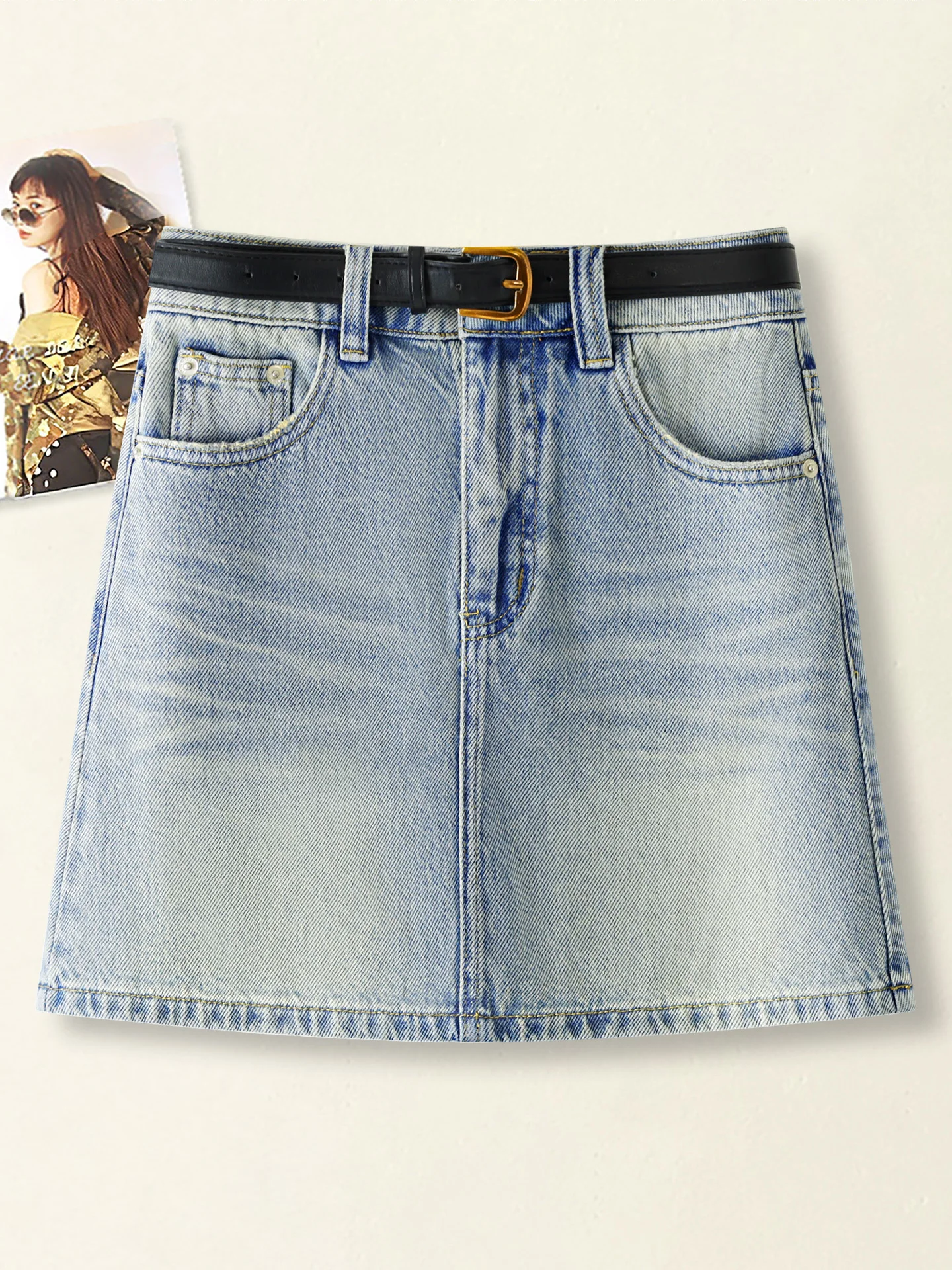 Slimming High Waist A-Line Skirt Women's Summer Thin Denim Short Skirt Casual Comfortable Breathable High Waist Skirt
Slimming High Waist A-Line Skirt Women's Summer Thin Denim Short Skirt Casual Comfortable Breathable High Waist Skirt