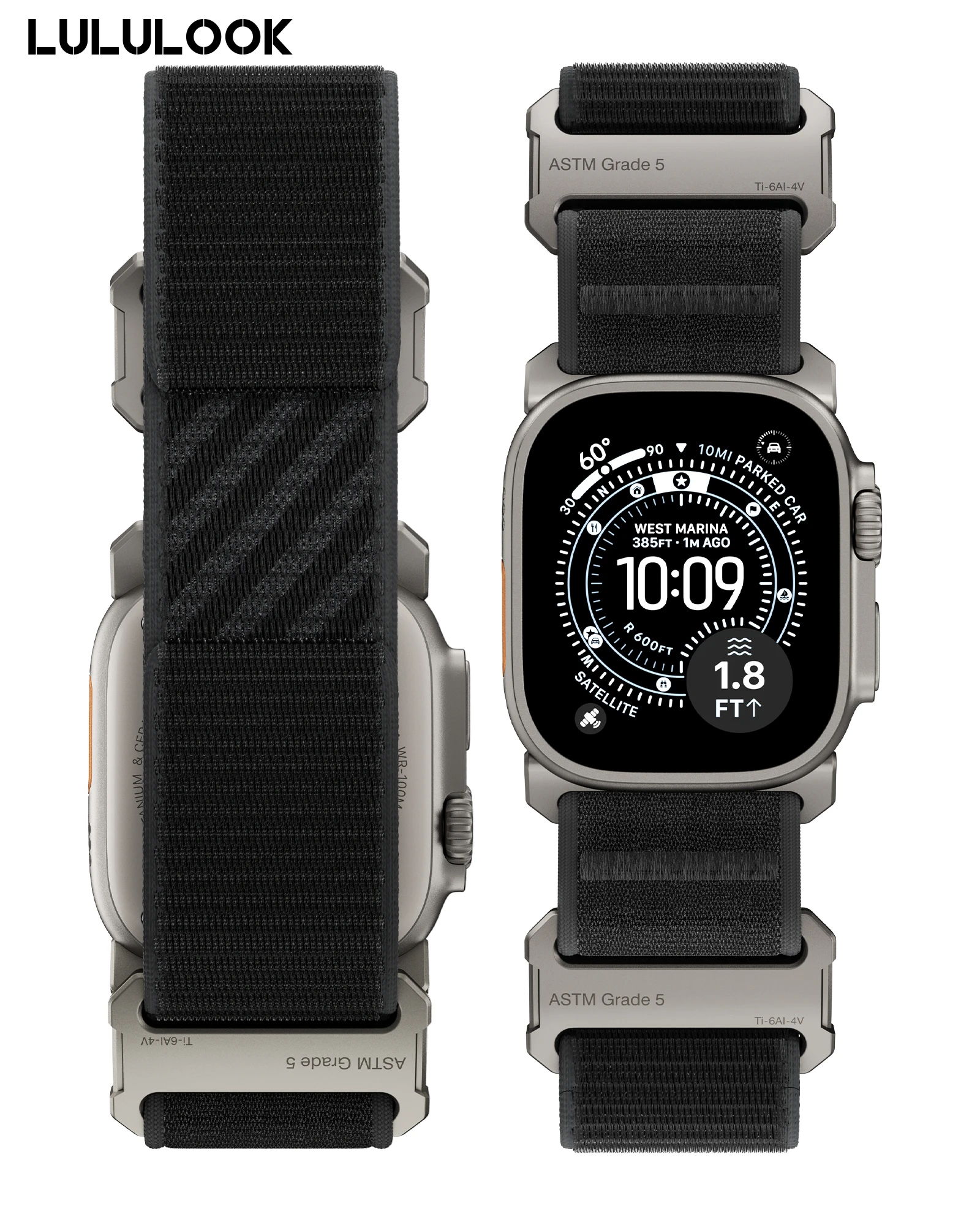 LULULOOK Grade 5 Titanium Nylon Band for Apple Watch Ultra 49 46 45 44mm, Titanium Band for iWatch Ultra 3 S11 10 SE 9 8 7 6 5 4
LULULOOK Grade 5 Titanium Nylon Band for Apple Watch Ultra 49 46 45 44mm, Titanium Band for iWatch Ultra 3 S11 10 SE 9 8 7 6 5 4