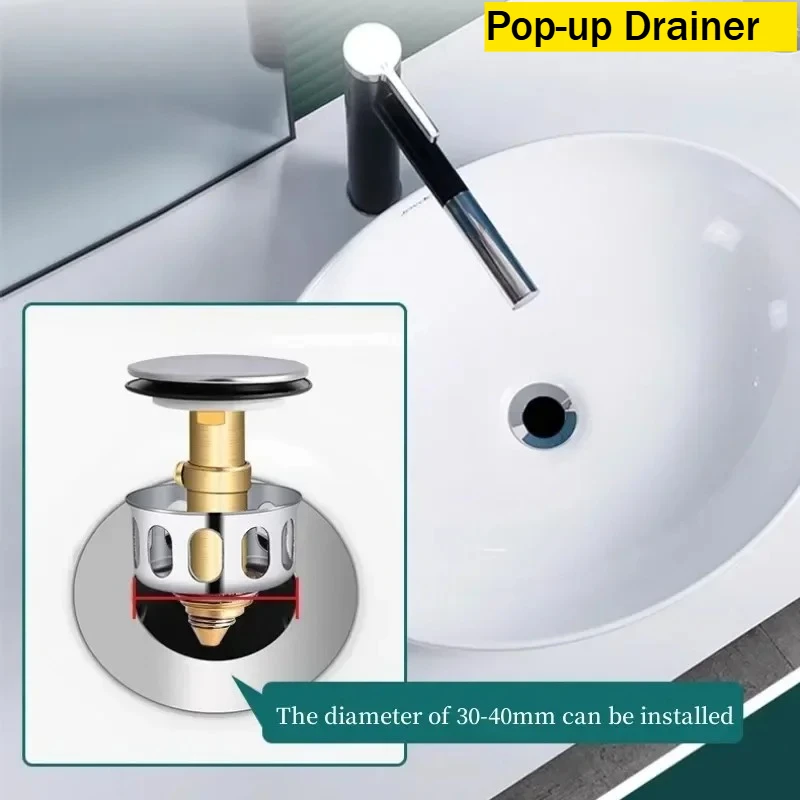 2026 Pop Up Drain Stopper Hair Catcher Sink Strainer Universal Waste Plug for Bathroom Basin Kitchen Sink Bathtub Accessories
2026 Pop Up Drain Stopper Hair Catcher Sink Strainer Universal Waste Plug for Bathroom Basin Kitchen Sink Bathtub Accessories
