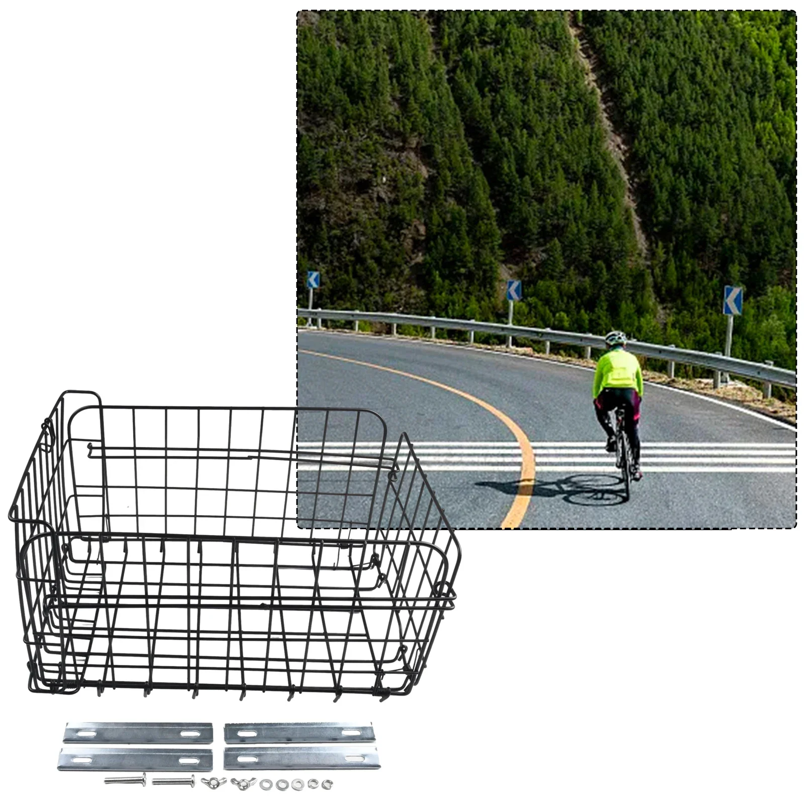 Bicycle Stainless Steel Rear Back Basket Bike Folding Car Frame Vegetable Shelf Basket Large Capacity For Student Bag Tool Box
Bicycle Stainless Steel Rear Back Basket Bike Folding Car Frame Vegetable Shelf Basket Large Capacity For Student Bag Tool Box