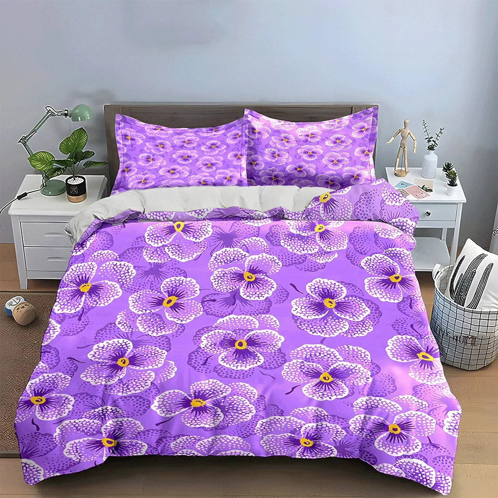 Purple Floral Three-Piece Set Design Exquisite three-piece bedding set gift for kids and adults
Purple Floral Three-Piece Set Design Exquisite three-piece bedding set gift for kids and adults
