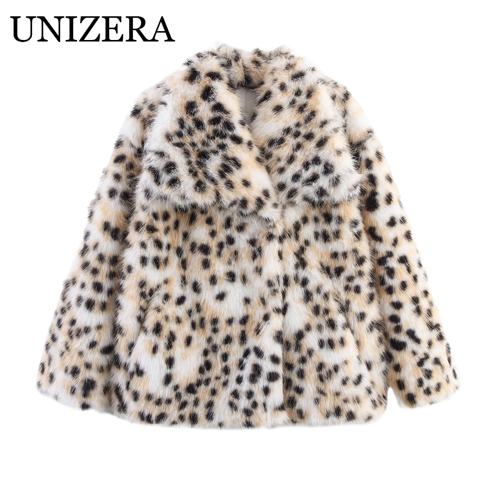 Autumn and winter new women's clothing European and American style leopard print big lapel faux fur coat fur coat
Autumn and winter new women's clothing European and American style leopard print big lapel faux fur coat fur coat