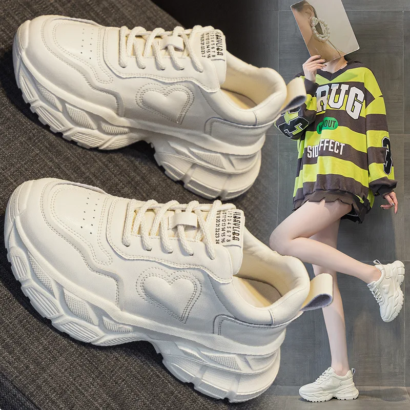 Dad Shoes Women's Spring 2025 New White Casual Shoes Sponge Cake Thick soled Sports Shoes
Dad Shoes Women's Spring 2025 New White Casual Shoes Sponge Cake Thick soled Sports Shoes